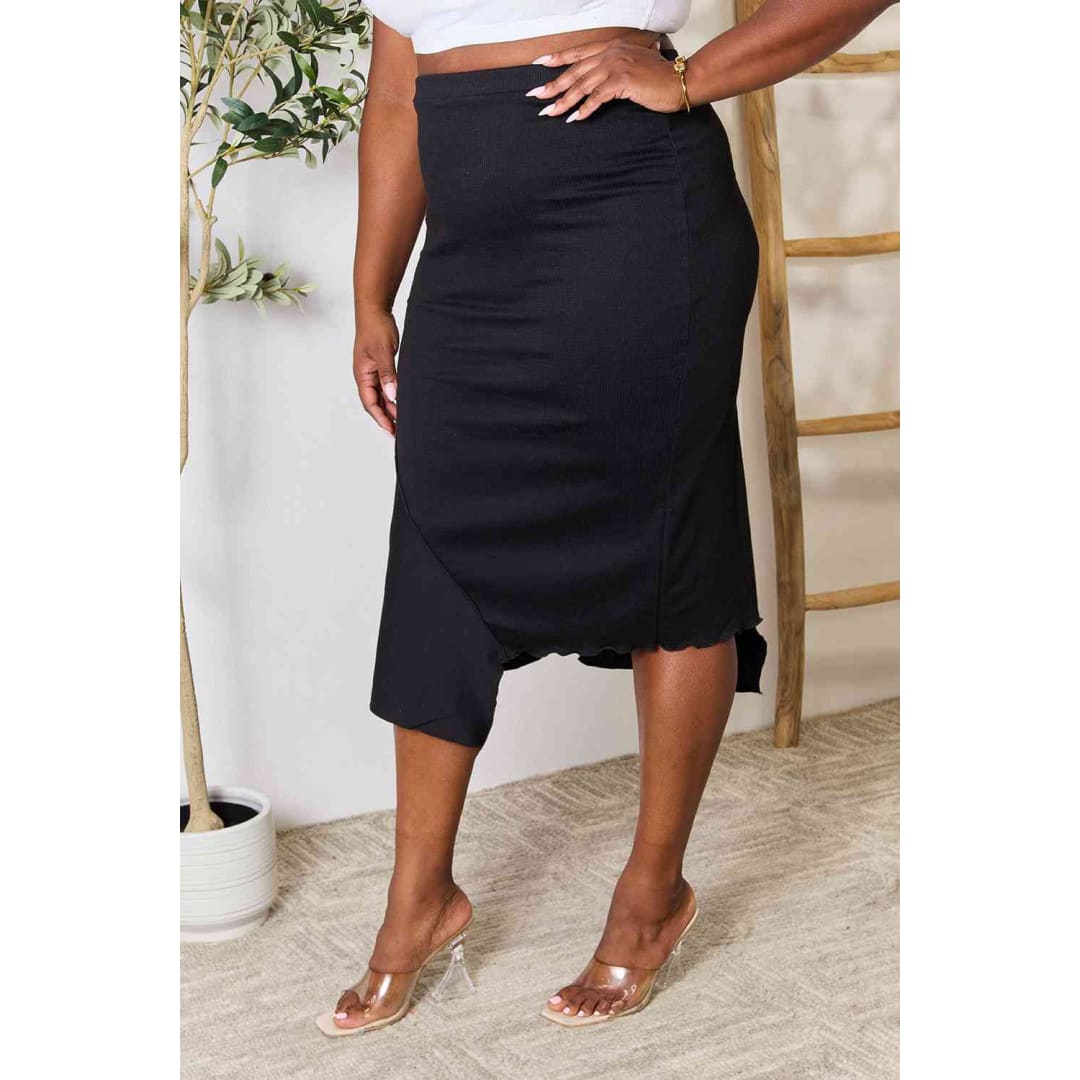 Culture Code Full Size High Waist Midi Skirt | The Urban Clothing Shop™