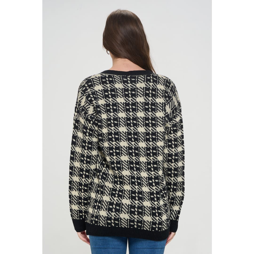 Dainty Pearl Plaid Chic CardiWrap | Baciano Official Store