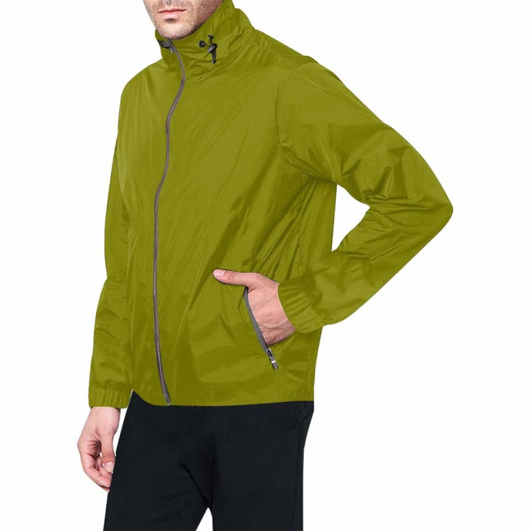 Dark Olive Green Hooded Windbreaker Jacket - Men / Women | IAA | inQue.Style
