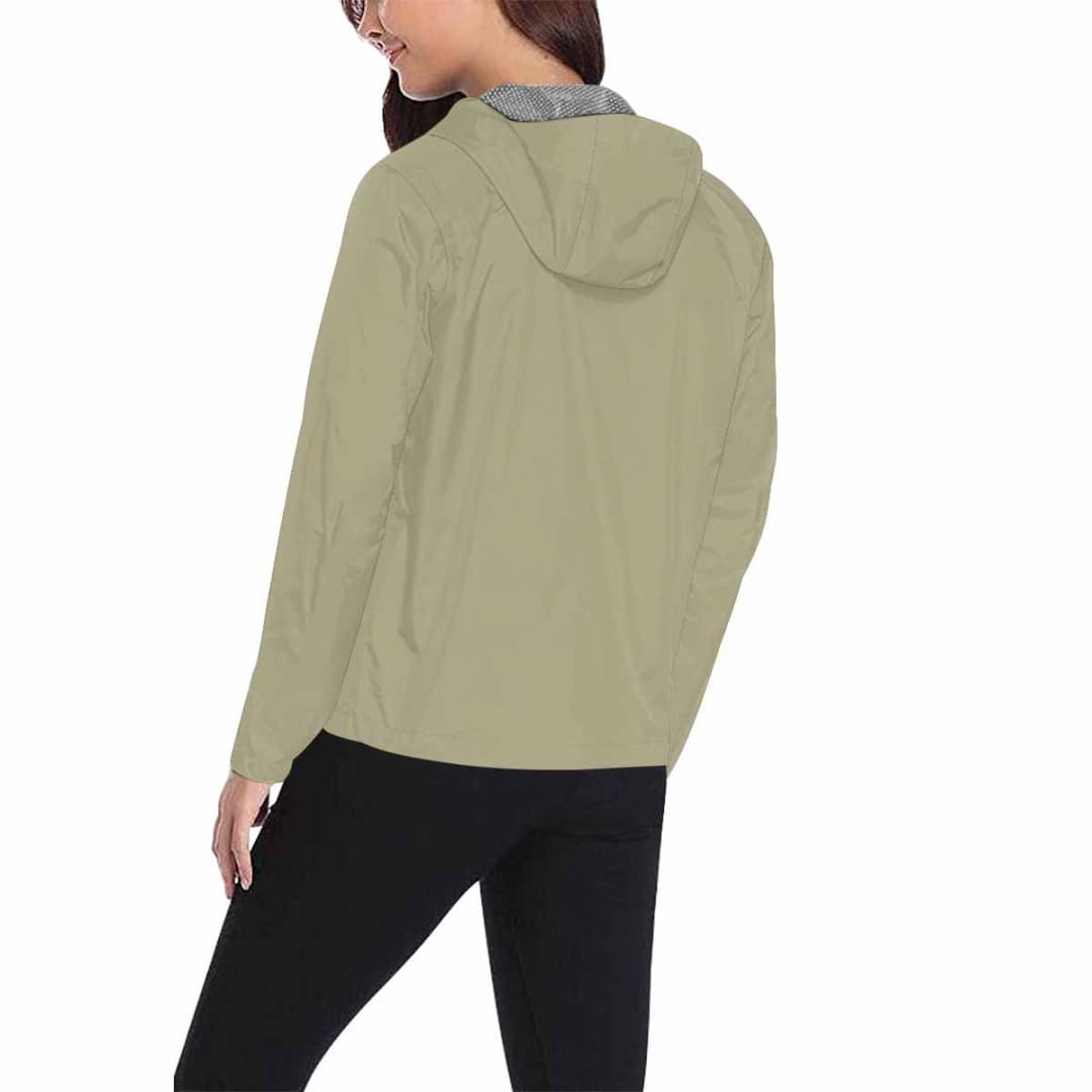 Dark Sage Green Hooded Windbreaker Jacket - Men / Women | IAA | inQue.Style