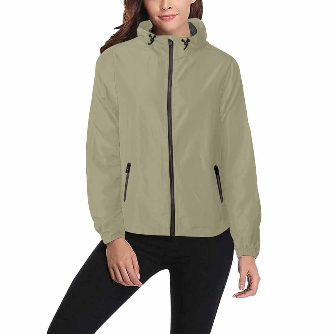 Dark Sage Green Hooded Windbreaker Jacket - Men / Women | IAA | inQue.Style