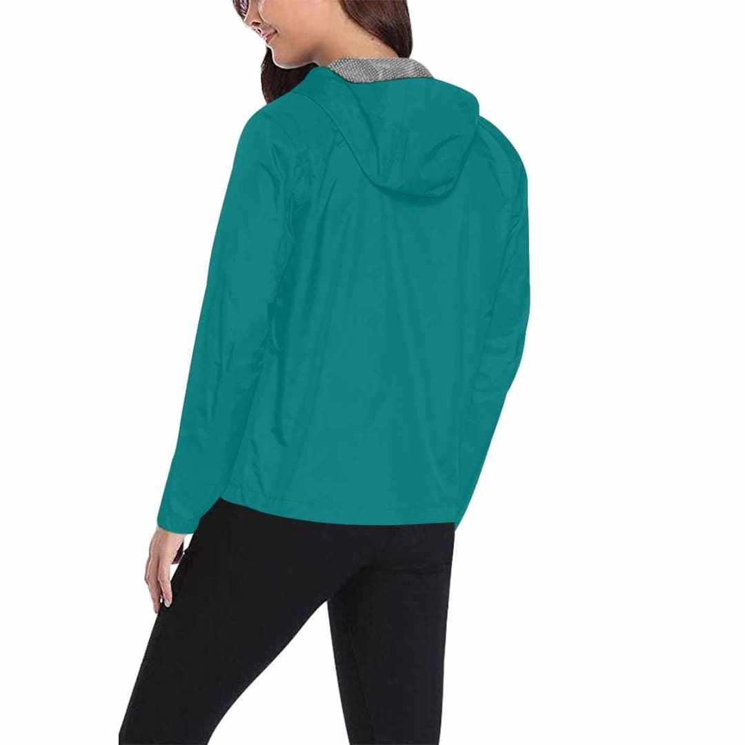 Dark Teal Green Hooded Windbreaker Jacket - Men / Women | IAA | inQue.Style
