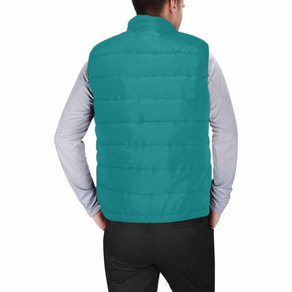 Dark Teal Green Mens Padded Vest | IAA | inQue.Style