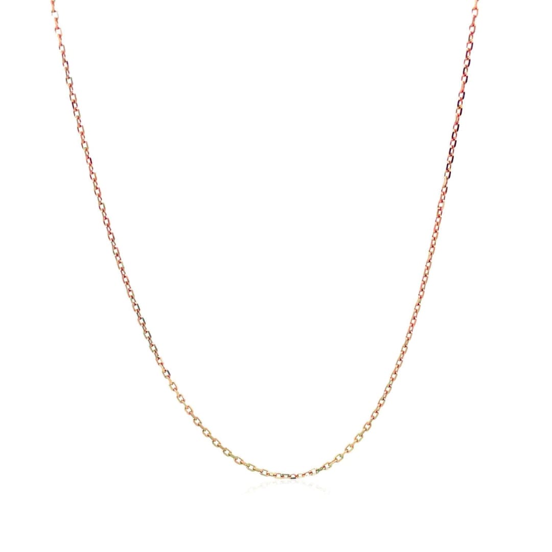 Diamond Cut Cable Link Chain in 10k Rose Gold (0.8 mm) | Richard Cannon Jewelry