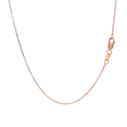 Diamond Cut Cable Link Chain in 10k Rose Gold (0.8 mm) | Richard Cannon Jewelry