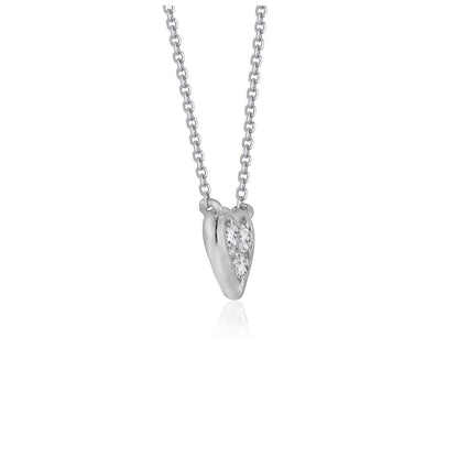 Diamond Heart Design Pendant in 14k White Gold | Richard Cannon Jewelry