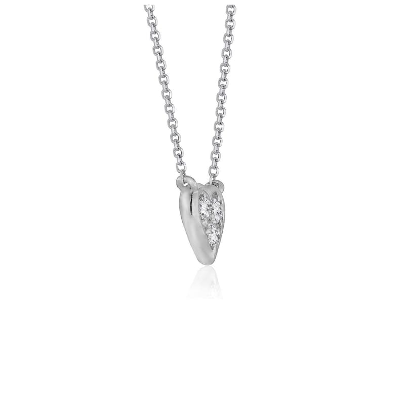 Diamond Heart Design Pendant in 14k White Gold | Richard Cannon Jewelry