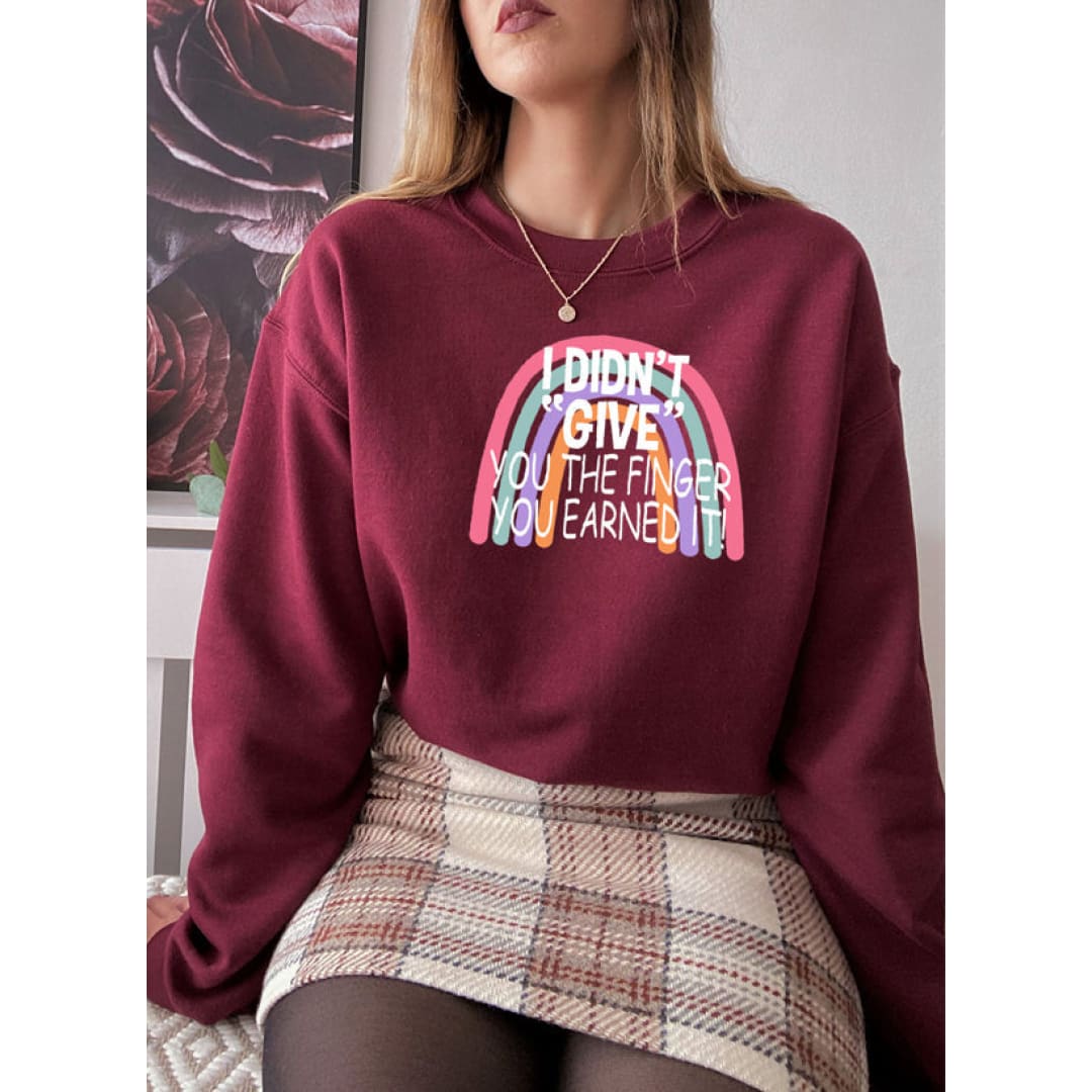 I Didnt Give You The Finger Sweat Shirt | Merchmallow