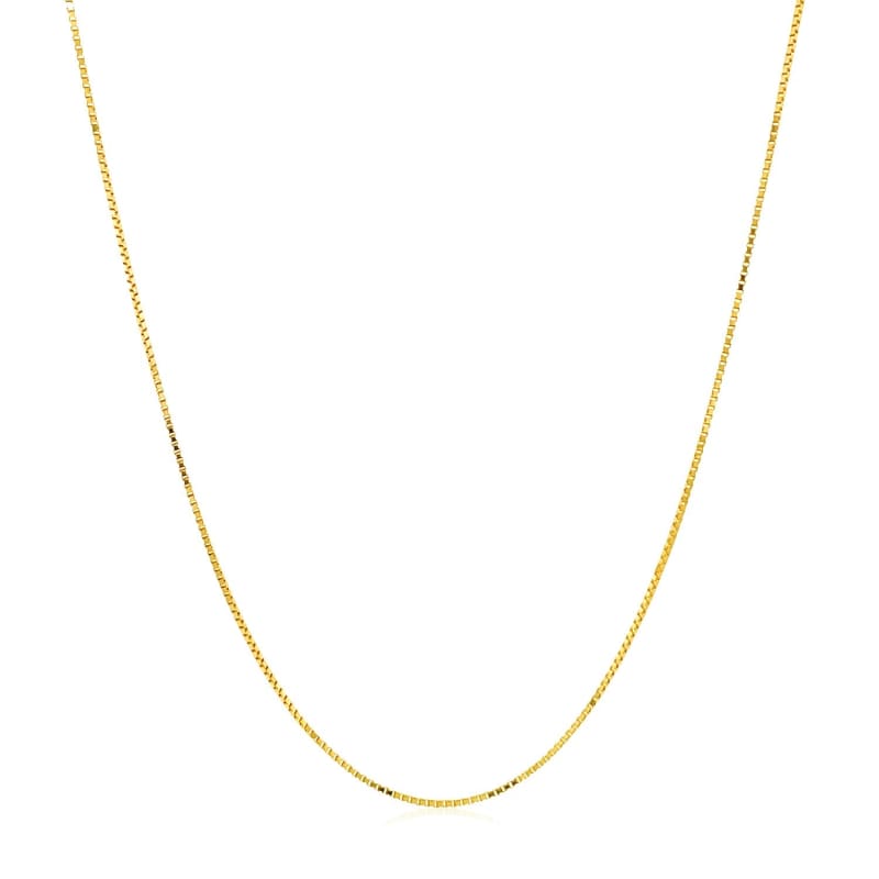 Double Extendable Box Chain in 14k Yellow Gold (0.6mm) | Richard Cannon Jewelry