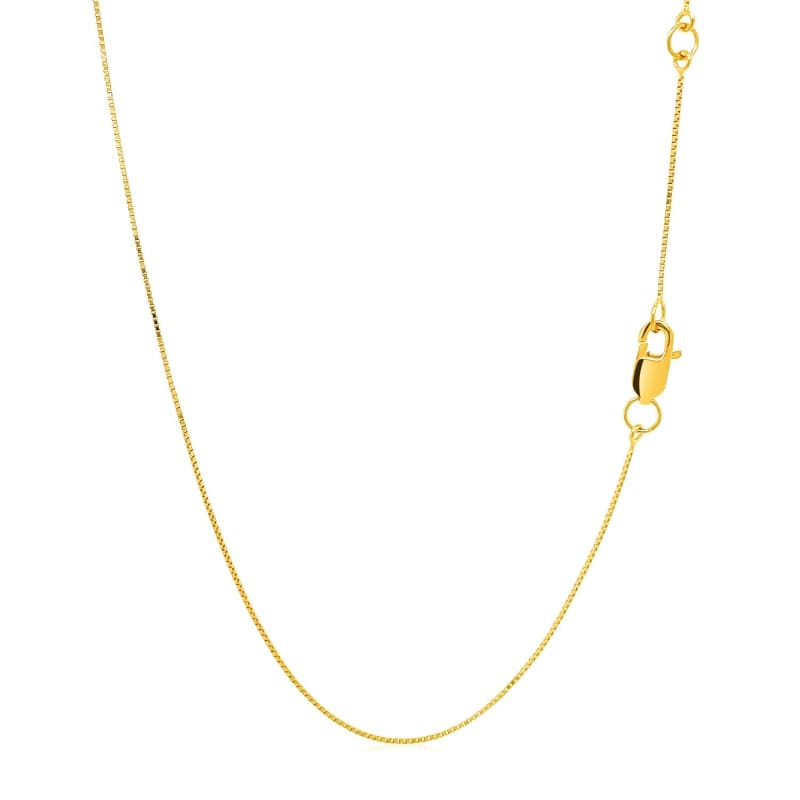 Double Extendable Box Chain in 14k Yellow Gold (0.6mm) | Richard Cannon Jewelry