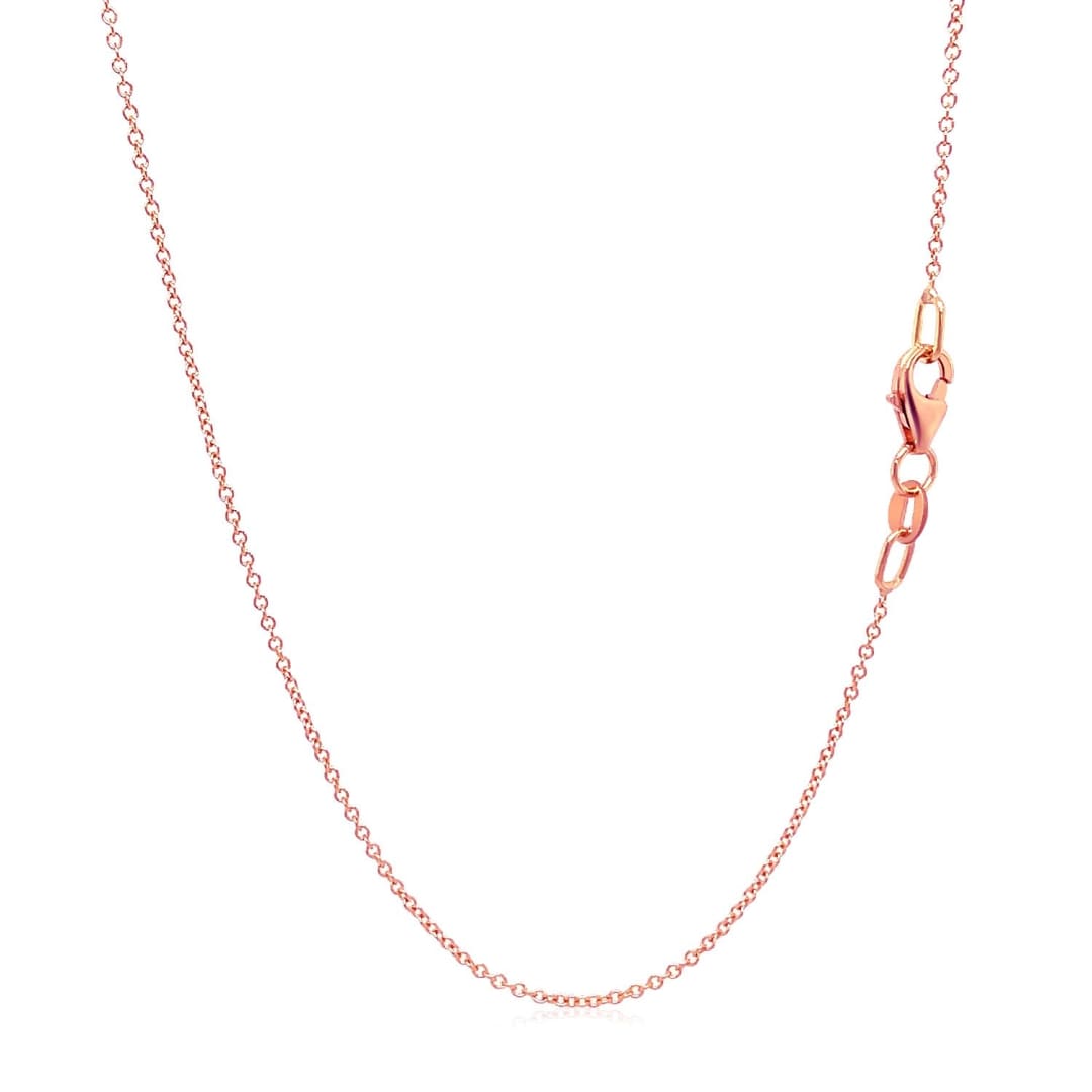 Double Extendable Cable Chain in 14k Rose Gold (1.0mm) | Richard Cannon Jewelry