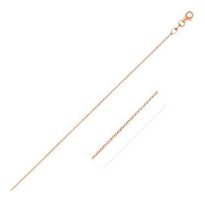 Double Extendable Cable Chain in 14k Rose Gold (1.0mm) | Richard Cannon Jewelry