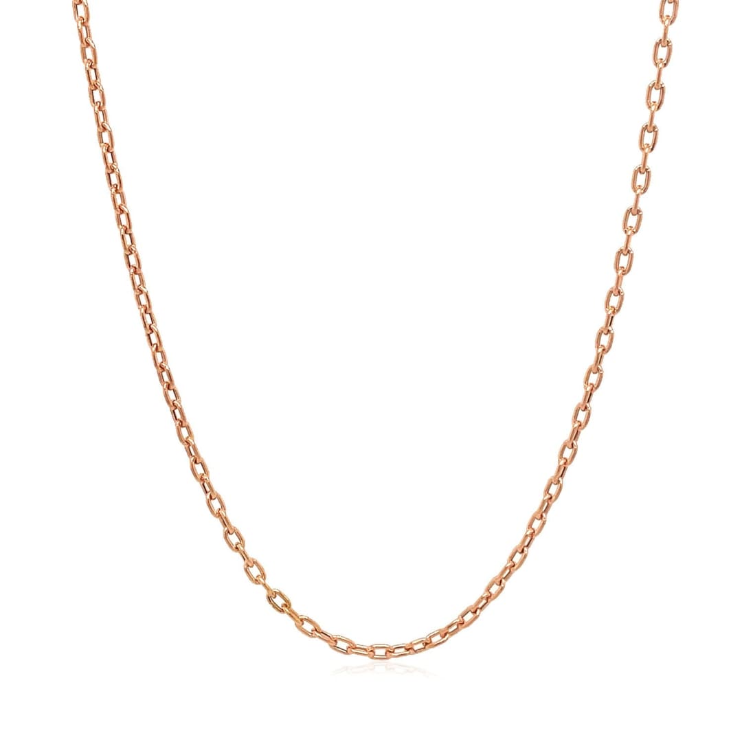 Double Extendable Cable Chain in 14k Rose Gold (1.9mm) | Richard Cannon Jewelry