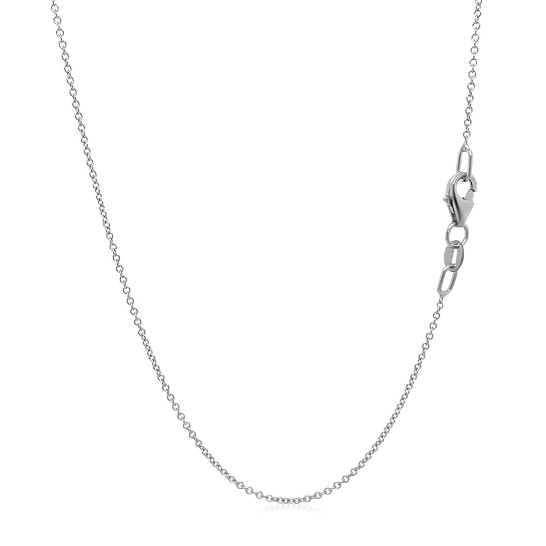 Double Extendable Cable Chain in 14k White Gold (1.0mm) | Richard Cannon Jewelry