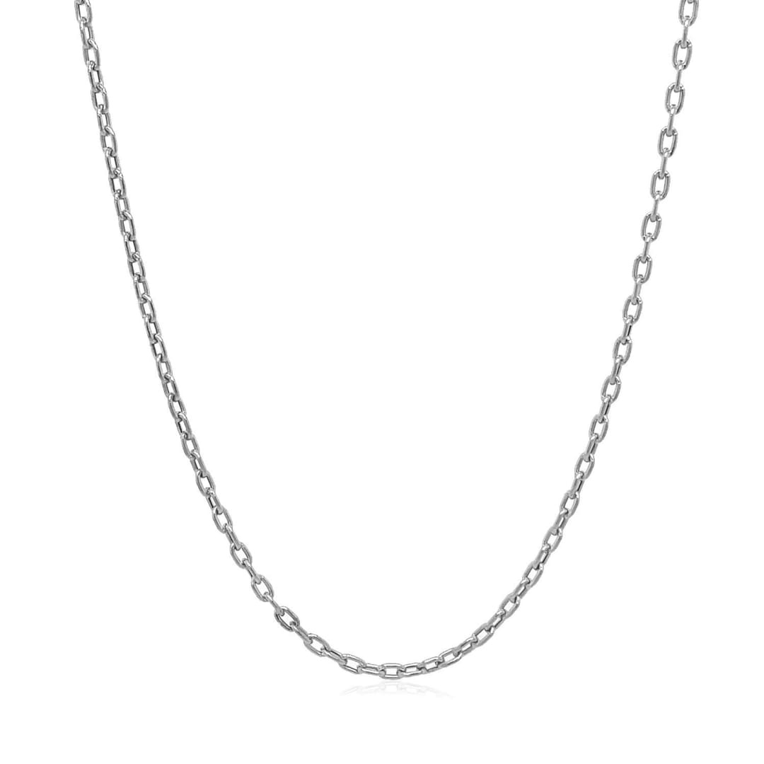 Double Extendable Cable Chain in 14k White Gold (1.9mm) | Richard Cannon Jewelry