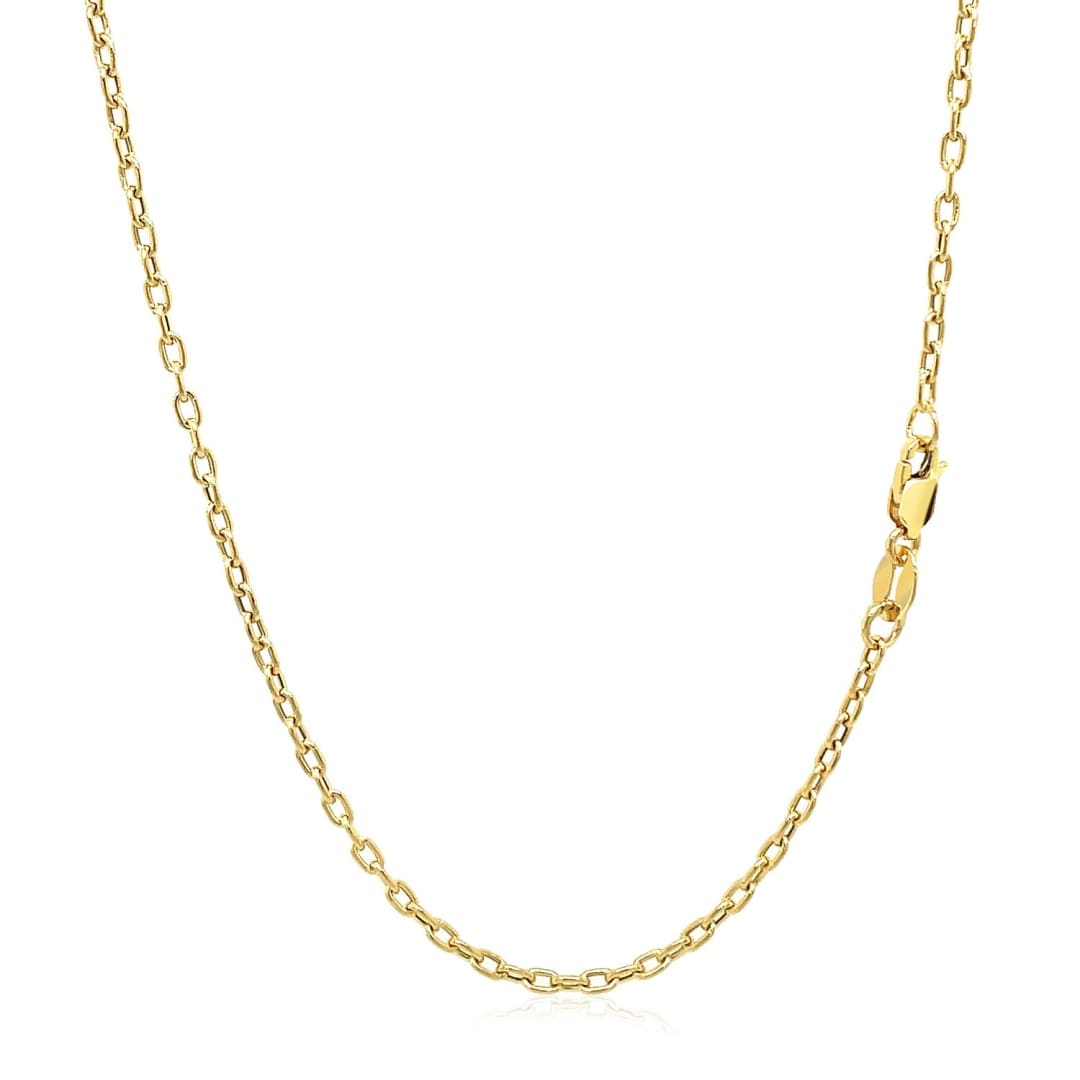 Double Extendable Cable Chain in 14k Yellow Gold (1.9mm) | Richard Cannon Jewelry