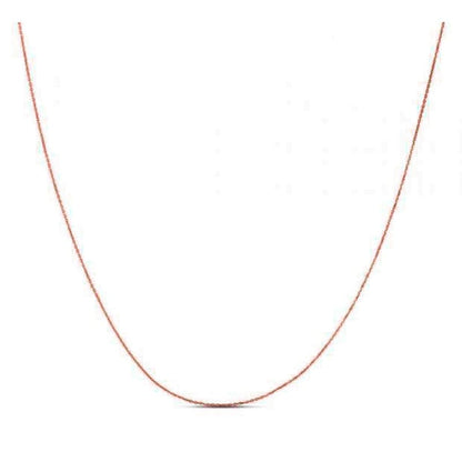 Double Extendable Diamond Cut Cable Chain in 14k Rose Gold (0.80mm) | Richard Cannon