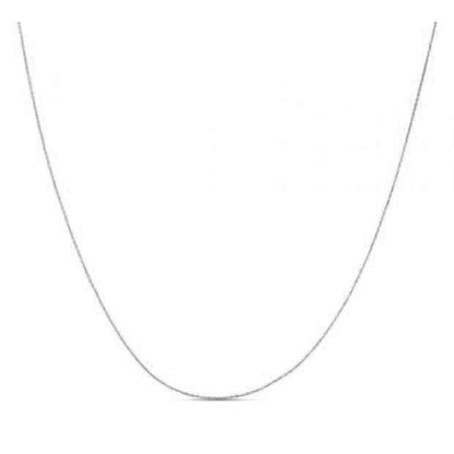 Double Extendable Diamond Cut Cable Chain in 14k White Gold (0.80mm) | Richard Cannon