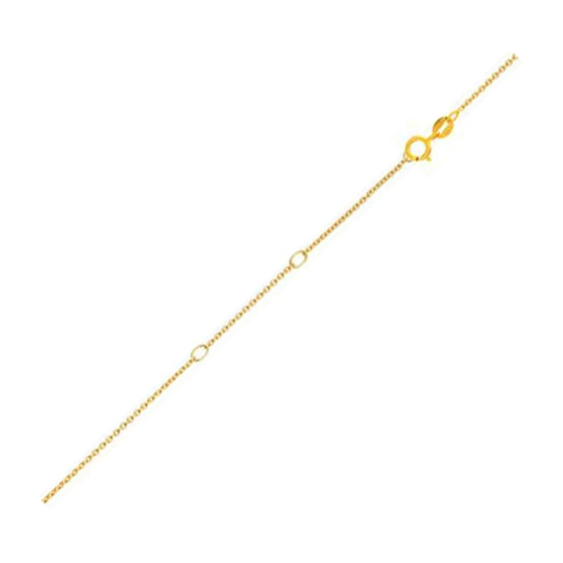 Double Extendable Diamond Cut Cable Chain in 14k Yellow Gold (0.68mm) | Richard Cannon