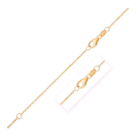 Double Extendable Diamond Cut Cable Chain in 10k Rose Gold (0.87mm) | Richard Cannon