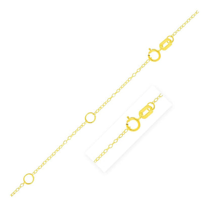 Double Extendable Piatto Chain in 10k Yellow Gold (1.3mm) | Richard Cannon Jewelry