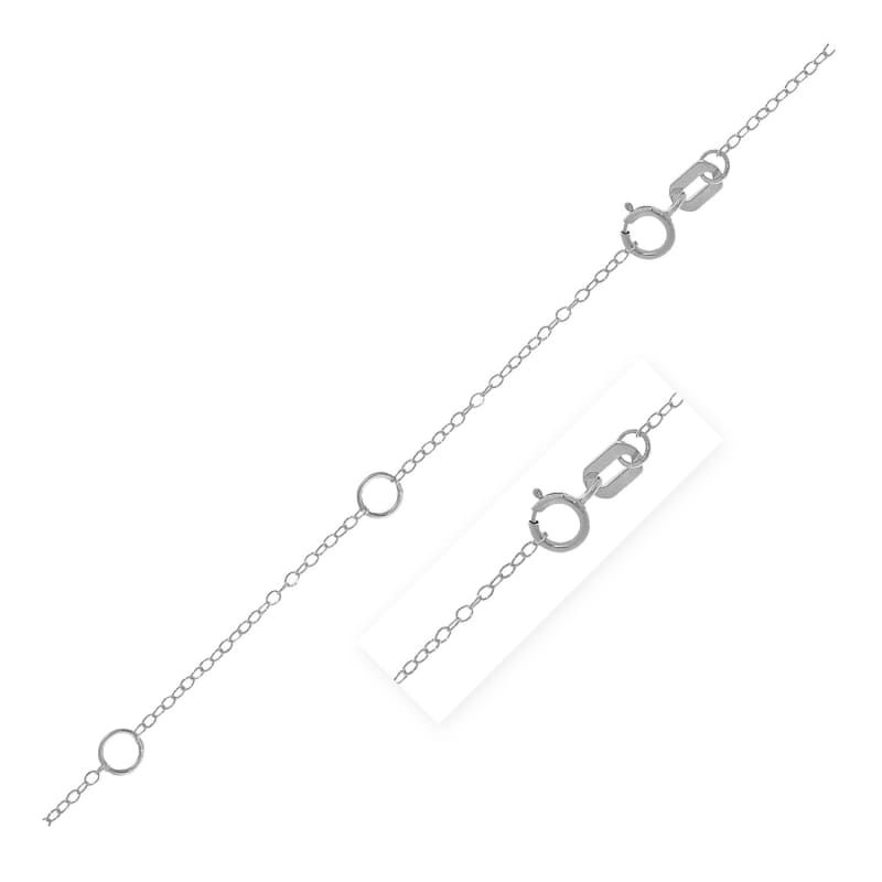 Double Extendable Piatto Chain in 14k White Gold (1.2mm) | Richard Cannon Jewelry