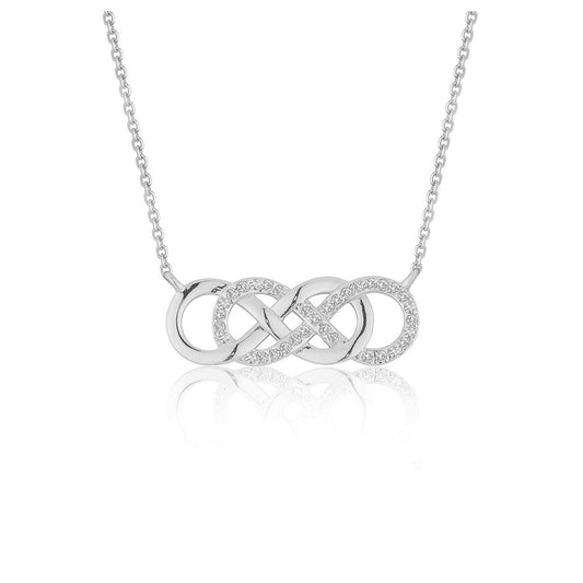 Double Infinity Diamond Pendant in 14k White Gold | Richard Cannon Jewelry