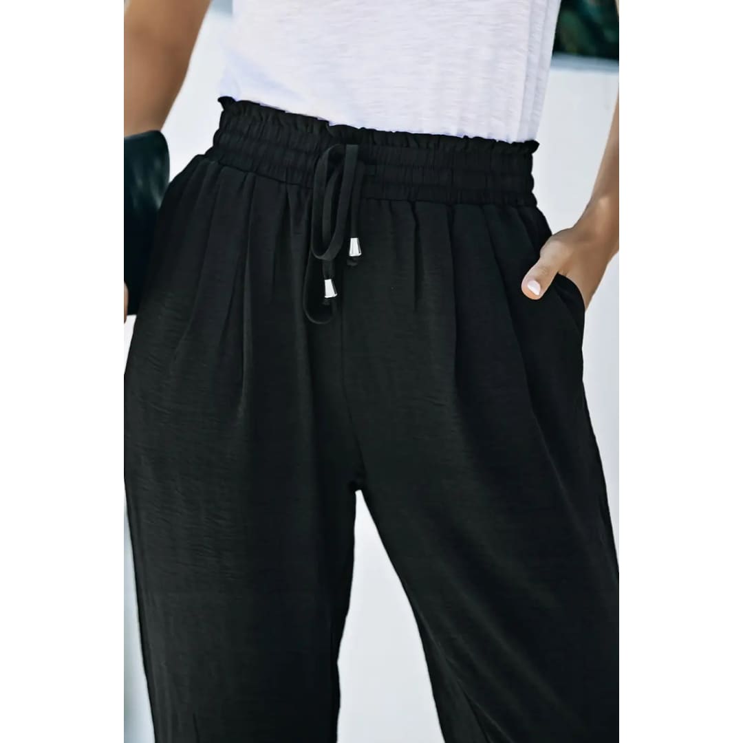 Drawstring Smocked Waist Joggers | Fashionfitz