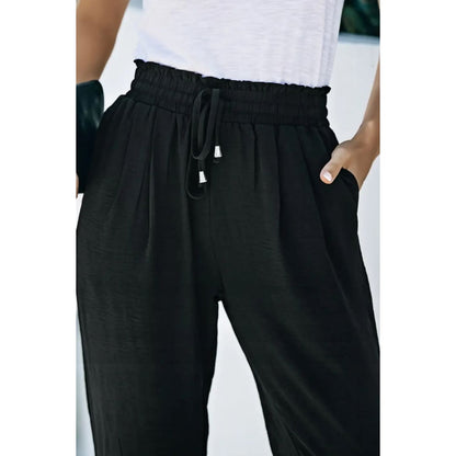 Drawstring Smocked Waist Joggers | Fashionfitz