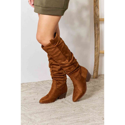 East Lion Corp Block Heel Knee High Boots | The Urban Clothing Shop™