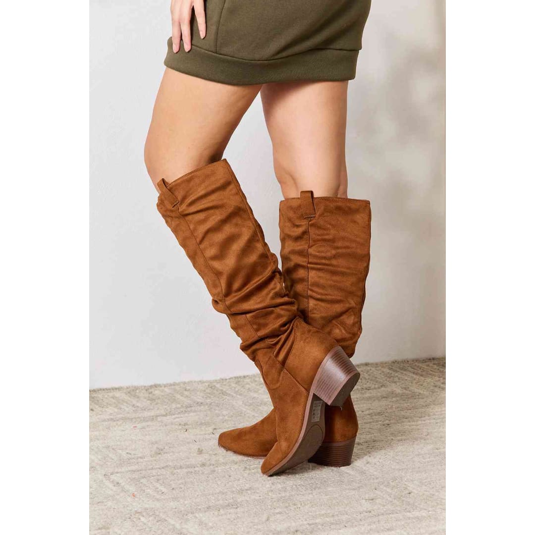 East Lion Corp Block Heel Knee High Boots | The Urban Clothing Shop™