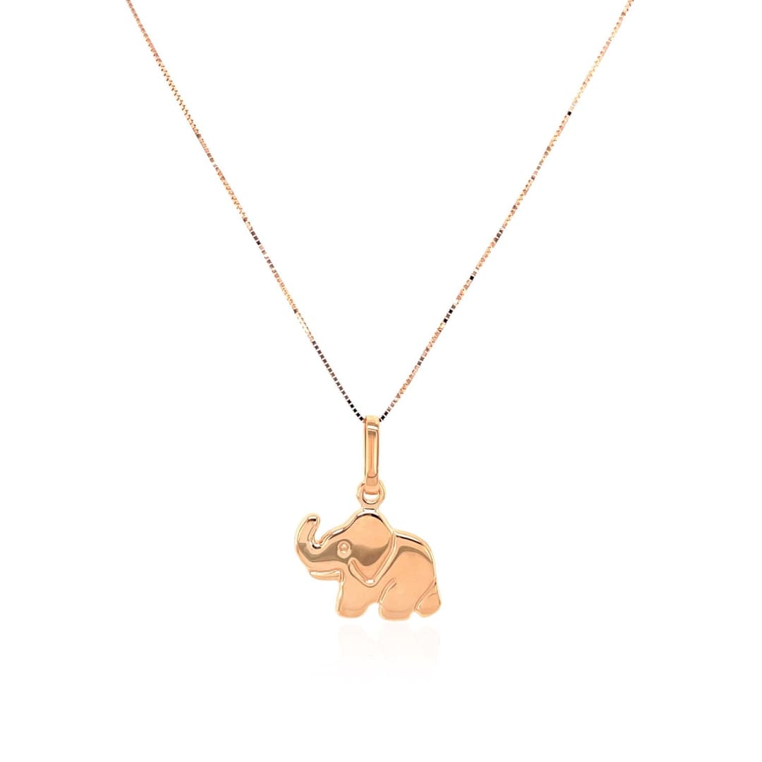 Elephant Pendant in 10k Rose Gold | Richard Cannon Jewelry