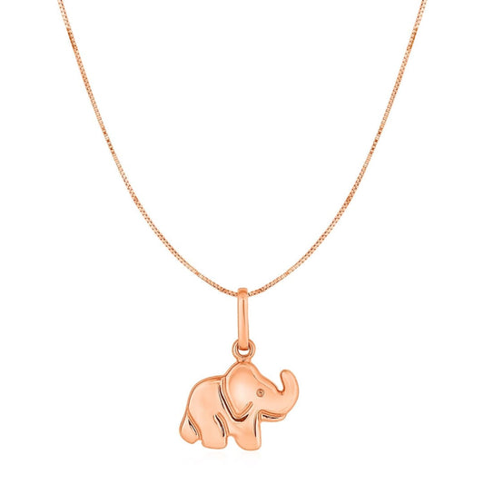 Elephant Pendant in 10k Rose Gold | Richard Cannon Jewelry