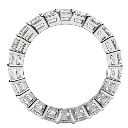 Emerald Cut Lab Grown Diamond Eternity Ring in 14k White Gold (5 cttw FG/VS2) | Richard