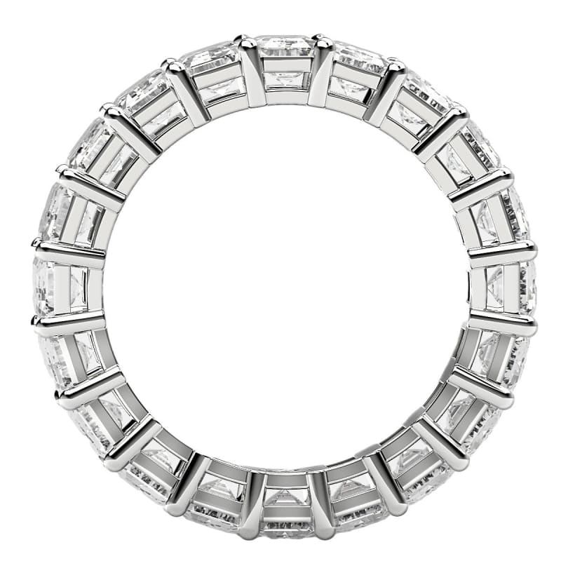 Emerald Cut Lab Grown Diamond Eternity Ring in 14k White Gold (7 cttw FG/VS2) | Richard