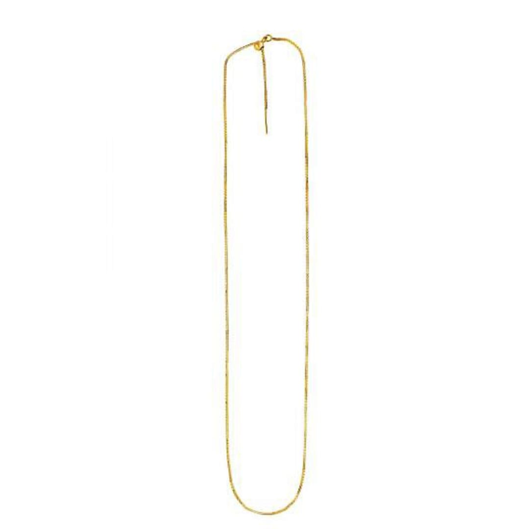 Endless Adjustable Box Chain in 14k Yellow Gold (0.95mm) | Richard Cannon Jewelry