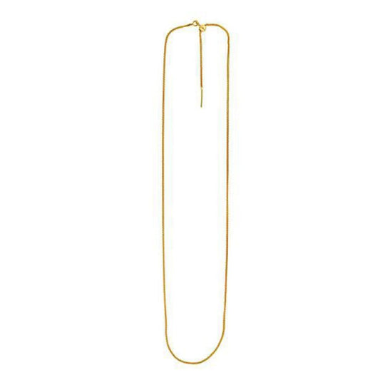 Endless Adjustable Wheat Chain in 14k Yellow Gold (1.1mm) | Richard Cannon Jewelry