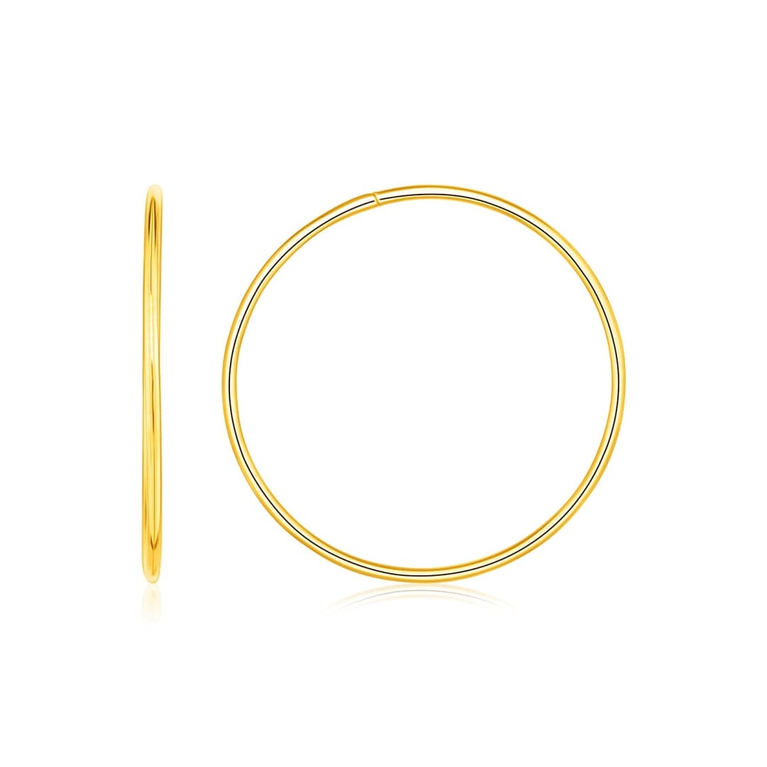 Endless Hoop Style Earrings in 14K Yellow Gold | Richard Cannon Jewelry