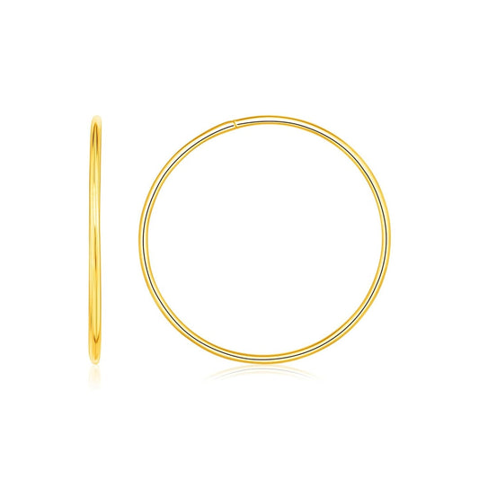 Endless Hoop Style Earrings in 14K Yellow Gold | Richard Cannon Jewelry