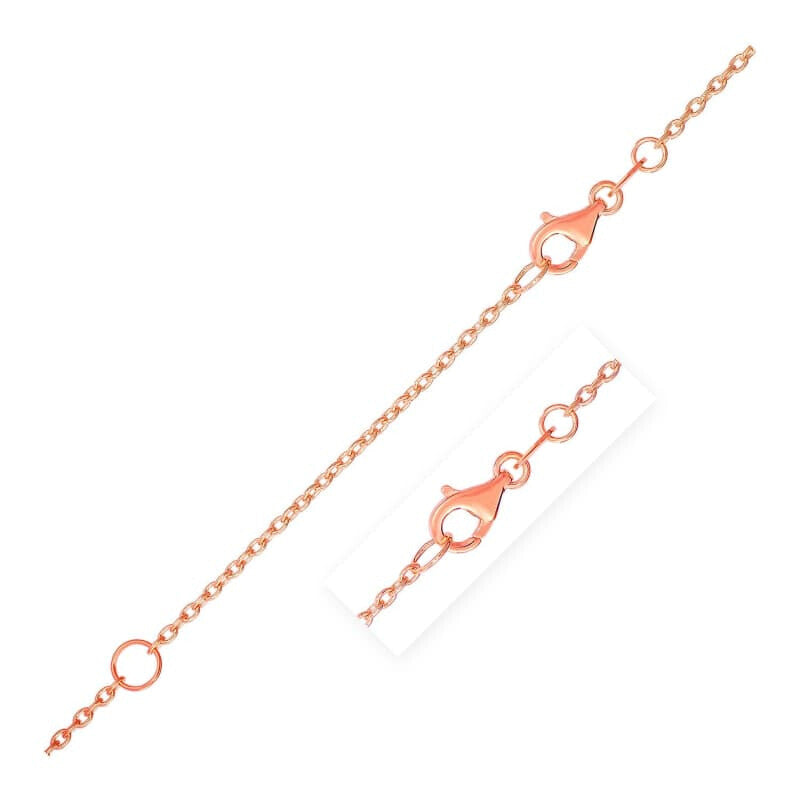 Extendable Cable Chain in 14k Rose Gold (1.2mm) | Richard Cannon Jewelry