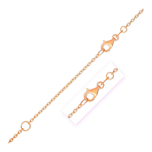 Extendable Cable Chain in 14k Rose Gold (1.5mm) | Richard Cannon Jewelry