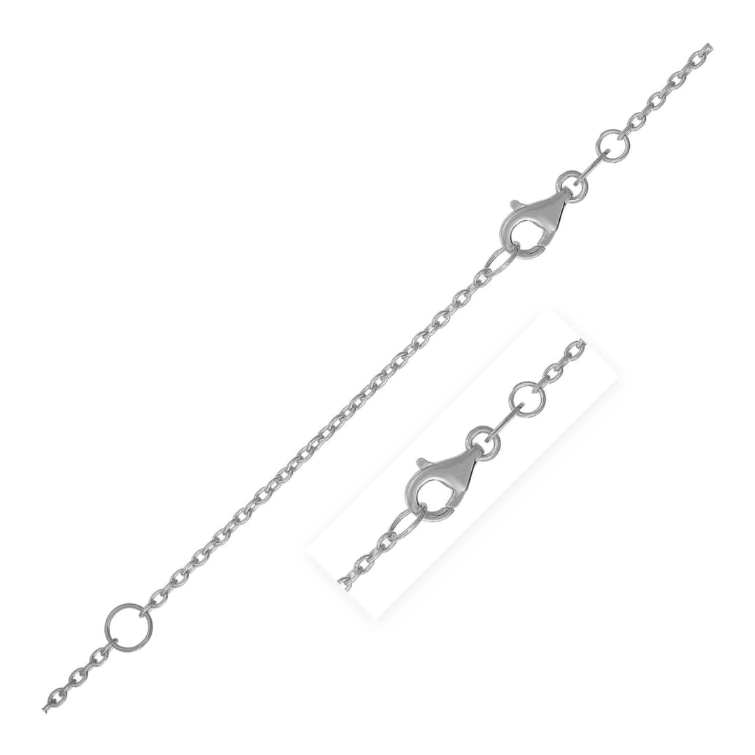 Extendable Cable Chain in 14k White Gold (1.2mm) | Richard Cannon Jewelry