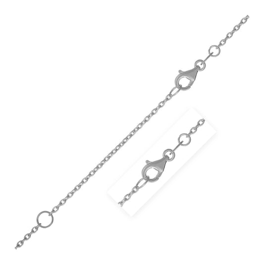 Extendable Cable Chain in 14k White Gold (1.2mm) | Richard Cannon Jewelry