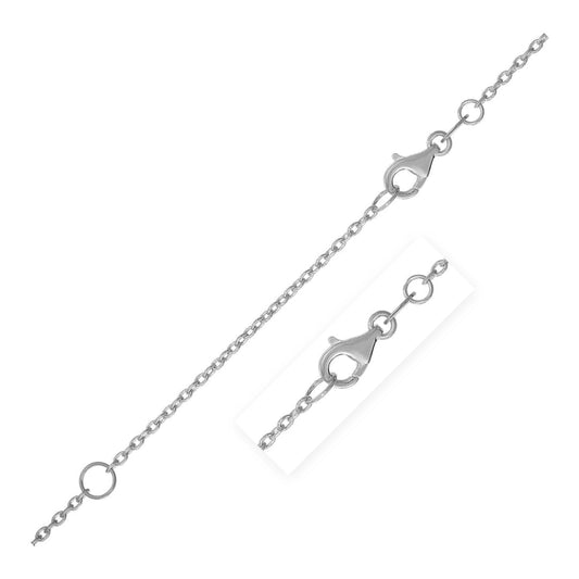 Extendable Cable Chain in 14k White Gold (1.5mm) | Richard Cannon Jewelry