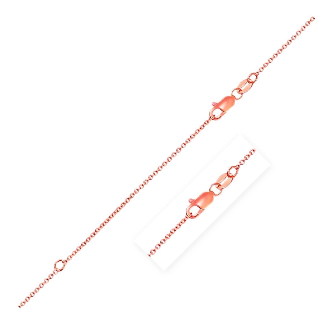 Extendable Cable Chain in 18k Rose Gold (1.0mm) | Richard Cannon Jewelry