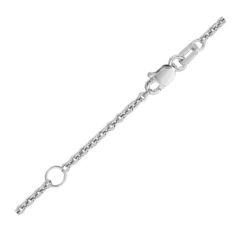 Extendable Cable Chain in 18k White Gold (1.8mm) | Richard Cannon Jewelry