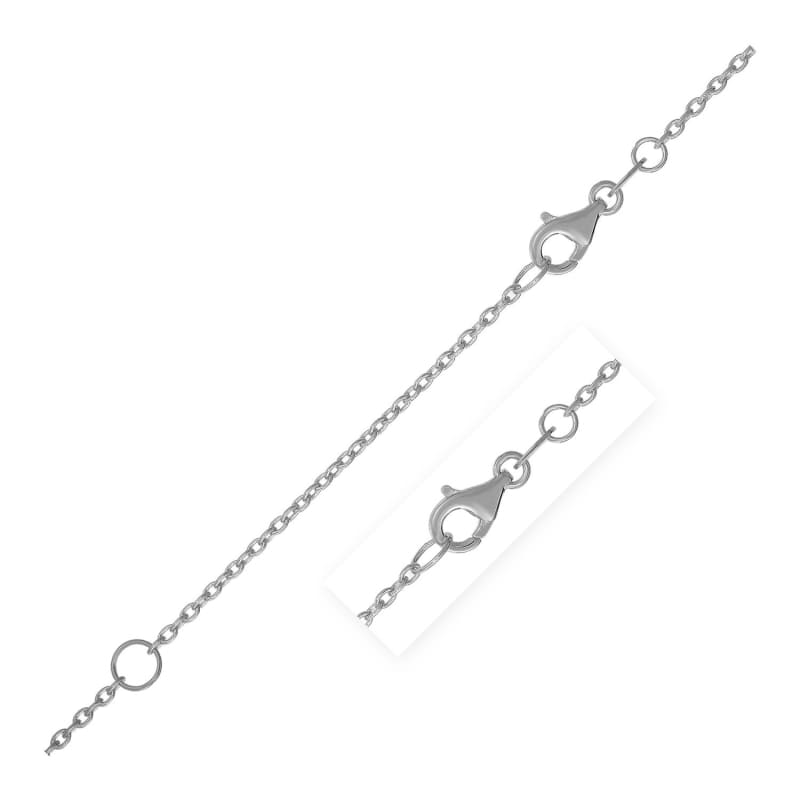 Extendable Cable Chain in 14k White Gold (1.2mm) | Richard Cannon Jewelry