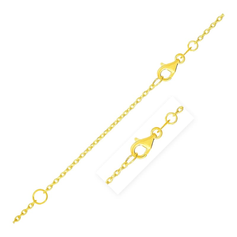 Extendable Cable Chain in 14k Yellow Gold (1.5mm) | Richard Cannon Jewelry