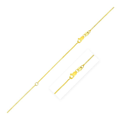Extendable Box Chain in 14k Yellow Gold (0.7mm) | Richard Cannon Jewelry