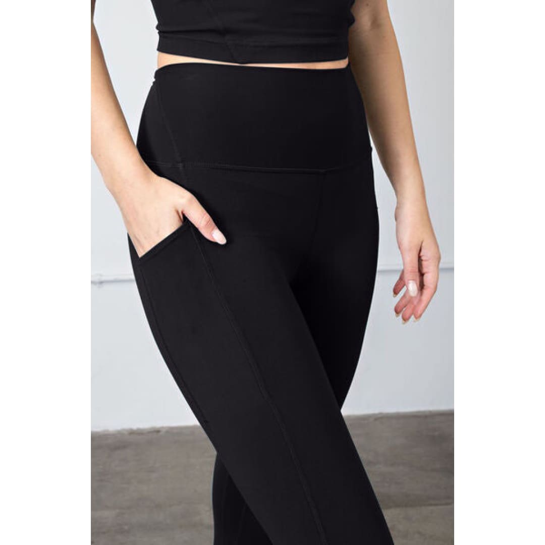 Faith Apparel High Waist Wide Waistband Leggings | The Urban Clothing Shop™